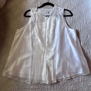 Banana Republic Ivory Pleated Top